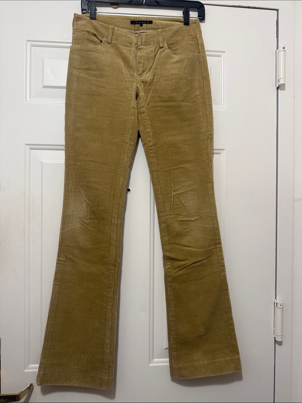 Theory Corduroy Flare Pants in Tan